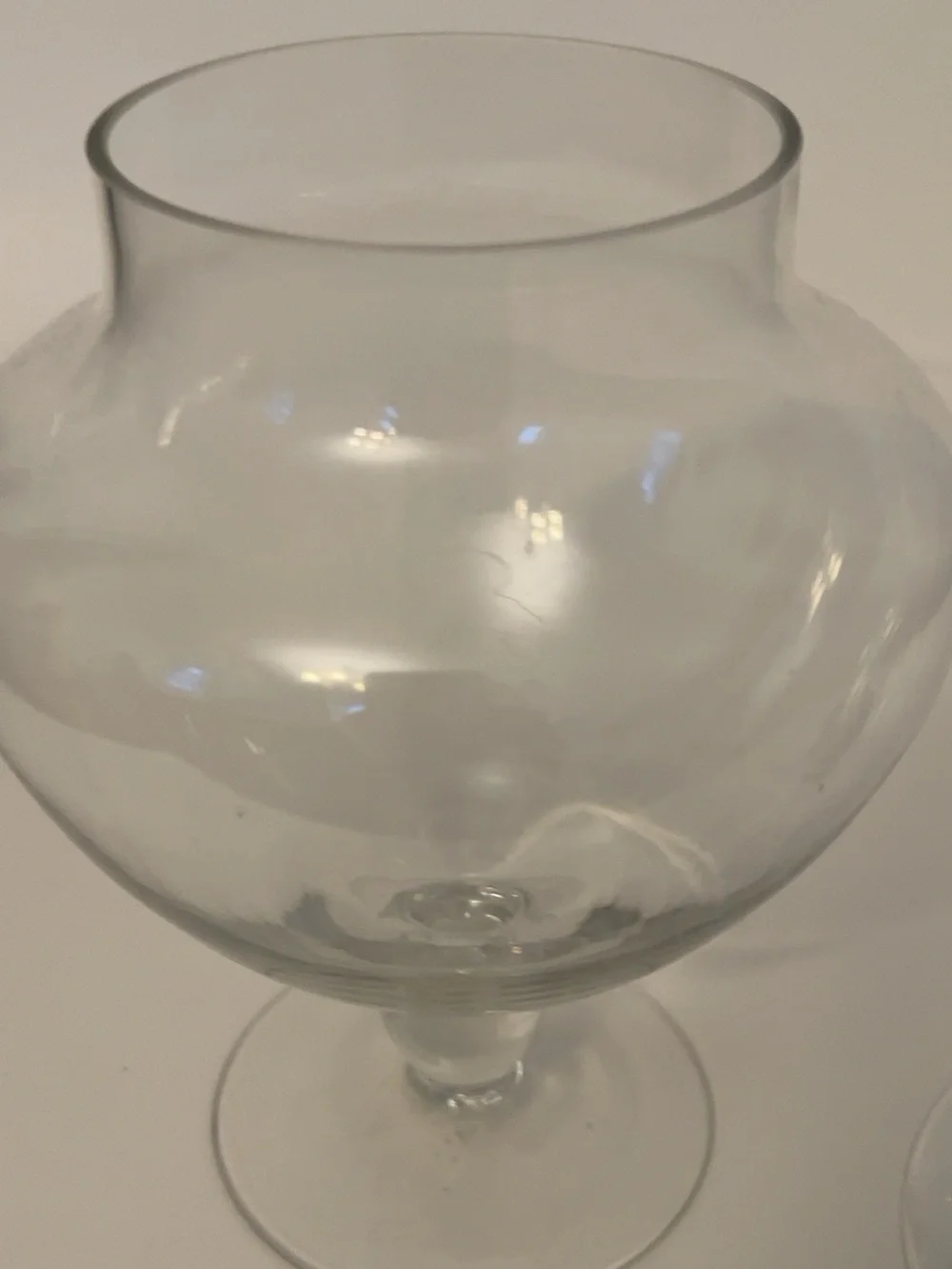 Clear Glass Pedestal Candy Jar with Rhinestone Lid – 9 Inches